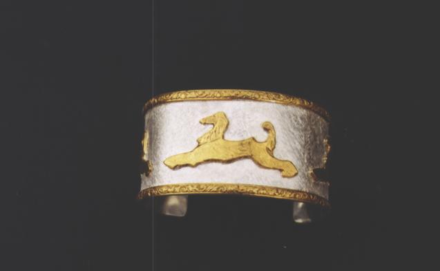 Hand hammered cuff bracelet,s/s & gold plated   $