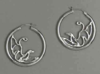 Hoop earrings,Sterling Siver-$   14 kt. gold- 